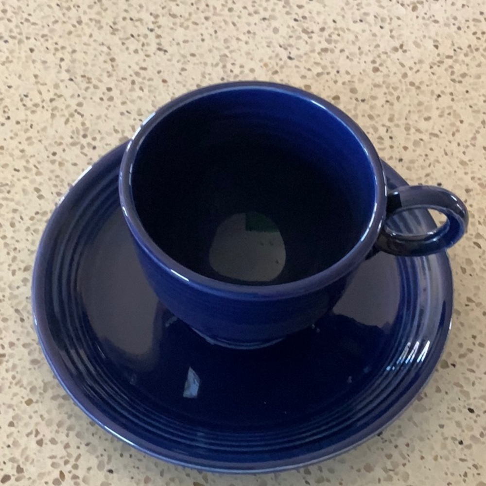 Vintage Cobalt Fiesta Cup and Saucer